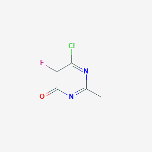 molecular formula C5H4ClFN2O B12357542 6-chloro-5-fluoro-2-methyl-5H-pyrimidin-4-one 