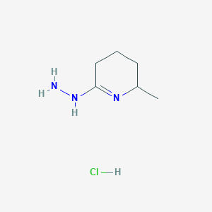 molecular formula C6H14ClN3 B12357549 (2-Methyl-2,3,4,5-tetrahydropyridin-6-yl)hydrazine;hydrochloride 