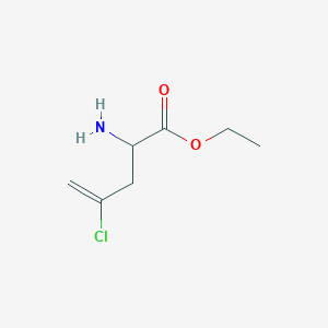 molecular formula C7H12ClNO2 B12357554 Ethyl 2-amino-4-chloropent-4-enoate 