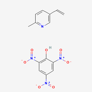molecular formula C14H12N4O7 B1235756 Poly-2-methyl-5-vinylpyridine picrate CAS No. 65345-93-9
