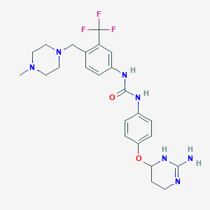 1-[4-[(2-Amino-1,4,5,6-tetrahydropyrimidin-6-yl)oxy]phenyl]-3-[4-[(4-methylpiperazin-1-yl)methyl]-3-(trifluoromethyl)phenyl]urea