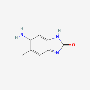 molecular formula C8H9N3O B12357623 6-Amino-5-methyl-1,6-dihydrobenzimidazol-2-one 