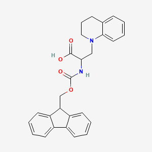 molecular formula C27H26N2O4 B12357638 2-({[(9H-fluoren-9-yl)methoxy]carbonyl}amino)-3-(1,2,3,4-tetrahydroquinolin-1-yl)propanoic acid 