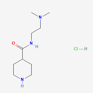 molecular formula C10H22ClN3O B12357656 N-(2-(Dimethylamino)ethyl)piperidine-4-carboxamide hydrochloride CAS No. 1019851-96-7