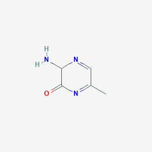 molecular formula C5H7N3O B12357668 2-amino-5-methyl-2H-pyrazin-3-one 