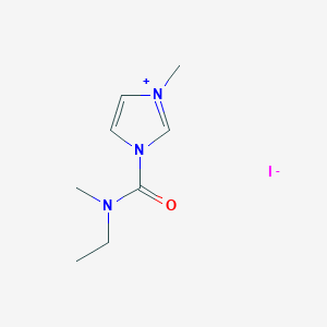 1-[ethyl(methyl)carbamoyl]-3-methyl-1H-imidazol-3-ium iodide