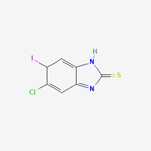 molecular formula C7H4ClIN2S B12357681 5-Chloro-6-iodo-1,6-dihydrobenzimidazole-2-thione 