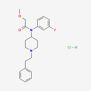 N-(3-fluorophenyl)-2-methoxy-N-(1-phenethylpiperidin-4-yl)acetamide,monohydrochloride