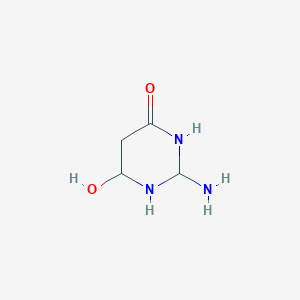 molecular formula C4H9N3O2 B12357691 2-Amino-6-hydroxy-1,3-diazinan-4-one 