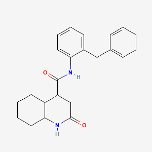 molecular formula C23H26N2O2 B12357702 N-(2-benzylphenyl)-2-oxo-3,4,4a,5,6,7,8,8a-octahydro-1H-quinoline-4-carboxamide 