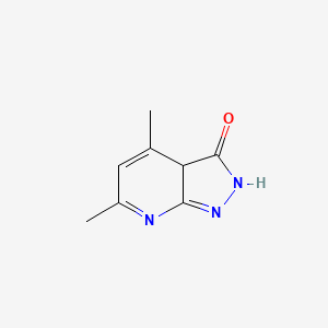 molecular formula C8H9N3O B12357715 4,6-Dimethyl-2,3a-dihydropyrazolo[3,4-b]pyridin-3-one 