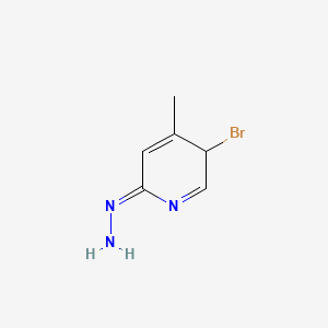 molecular formula C6H8BrN3 B12357722 (Z)-(3-bromo-4-methyl-3H-pyridin-6-ylidene)hydrazine 