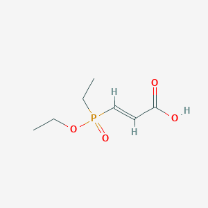 molecular formula C7H13O4P B12357747 3-[Ethoxy(ethyl)phosphoryl]prop-2-enoic acid 