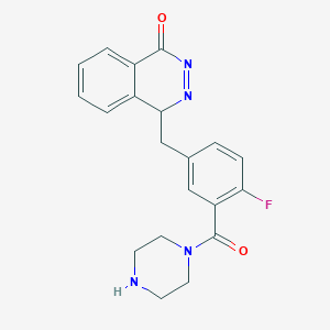 molecular formula C20H19FN4O2 B12357837 4-[[4-fluoro-3-(piperazine-1-carbonyl)phenyl]methyl]-4H-phthalazin-1-one 