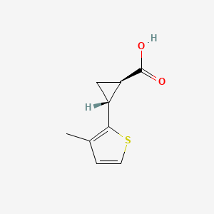 molecular formula C9H10O2S B12357848 Rel-(1R,2R)-2-(3-methylthiophen-2-yl)cyclopropane-1-carboxylic acid 