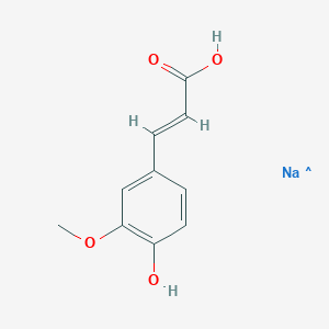 molecular formula C10H10NaO4 B12357863 2-Propenoic acid, 3-(4-hydroxy-3-methoxyphenyl)-, monosodium salt 