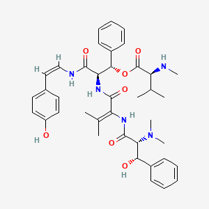 molecular formula C39H49N5O7 B1235787 Lasiodine A CAS No. 22326-90-5