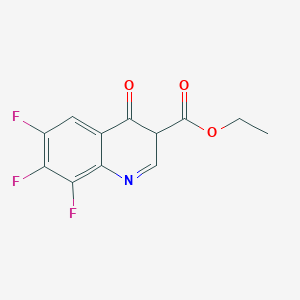 molecular formula C12H8F3NO3 B12357905 ethyl 6,7,8-trifluoro-4-oxo-3H-quinoline-3-carboxylate 