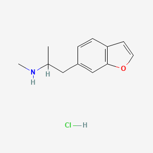 molecular formula C12H16ClNO B12357993 N,alpha-dimethyl-6-benzofuranethanamine,monohydrochloride 