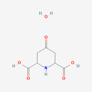 molecular formula C7H11NO6 B12358023 4-Oxopiperidine-2,6-dicarboxylic acid;hydrate 