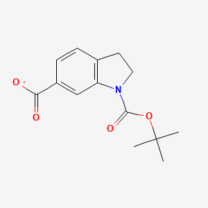 1H-Indole-1,6-dicarboxylic acid, 2,3-dihydro-, 1-(1,1-dimethylethyl) ester