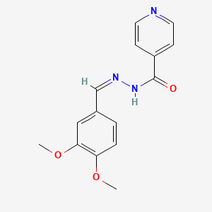 molecular formula C15H15N3O3 B1235804 香草醛异烟酰腙 CAS No. 93-47-0