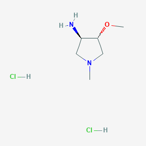 molecular formula C6H16Cl2N2O B12358044 trans-4-Methoxy-1-methyl-3-pyrrolidinamine 