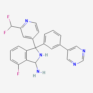 3-[2-(Difluoromethyl)pyridin-4-yl]-7-fluoro-3-(3-pyrimidin-5-ylphenyl)-1,2-dihydroisoindol-1-amine