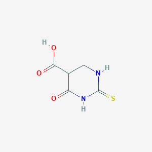 molecular formula C5H6N2O3S B12358074 4-Oxo-2-sulfanylidene-1,3-diazinane-5-carboxylic acid 