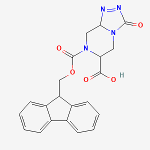 molecular formula C21H18N4O5 B12358100 7-(9H-fluoren-9-ylmethoxycarbonyl)-3-oxo-5,6,8,8a-tetrahydro-[1,2,4]triazolo[4,3-a]pyrazine-6-carboxylic acid 