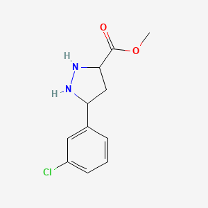 Methyl 5-(3-chlorophenyl)pyrazolidine-3-carboxylate