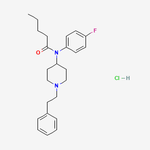 molecular formula C24H32ClFN2O B12358169 N-(4-fluorophenyl)-N-(1-phenethylpiperidin-4-yl)pentanamidemonohydrochloride 