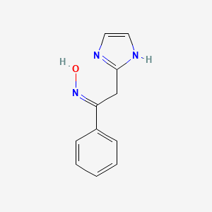 molecular formula C11H11N3O B12358176 (1E)-2-(1H-imidazol-2-yl)-1-phenylethanone oxime 