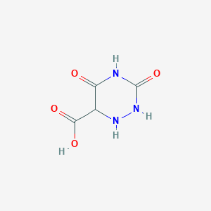 molecular formula C4H5N3O4 B12358191 3,5-Dioxo-1,2,4-triazinane-6-carboxylic acid 