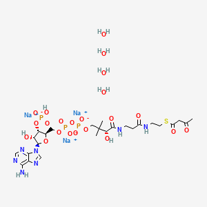 molecular formula C25H45N7Na3O22P3S B12358212 S-(3-oxobutanoate)coenzymeA,trisodiumsalt,tetrahydrate 