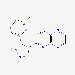 2-[3-(6-Methylpyridin-2-yl)pyrazolidin-4-yl]-1,5-naphthyridine