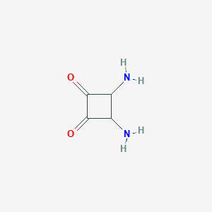 molecular formula C4H6N2O2 B12358227 3,4-Diaminocyclobutane-1,2-dione 