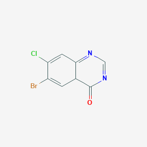 molecular formula C8H4BrClN2O B12358228 6-bromo-7-chloro-4aH-quinazolin-4-one 