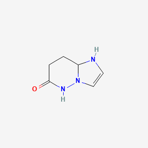 molecular formula C6H9N3O B12358275 5,7,8,8a-tetrahydro-1H-imidazo[1,2-b]pyridazin-6-one 