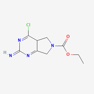 2-Amino-4-chloro-5,7-dihydro-pyrrolo[3,4-d]pyrimidine-6-carboxylic acid ethyl ester