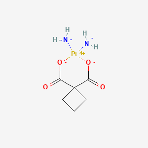 molecular formula C6H10N2O4Pt B12358312 Platinum, diammine[1,1-cyclobutanedi(carboxylato-kO)(2-)]-, (SP-4-2)- 