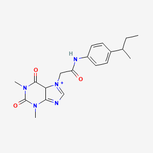 molecular formula C19H24N5O3+ B12358332 N-(4-butan-2-ylphenyl)-2-(1,3-dimethyl-2,6-dioxo-5H-purin-7-ium-7-yl)acetamide 