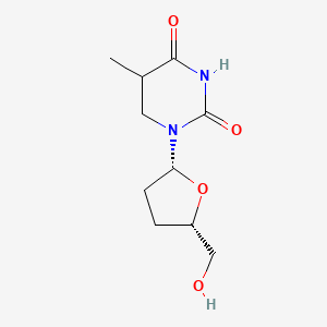 molecular formula C10H16N2O4 B12358344 1-[(2R,5S)-5-(hydroxymethyl)oxolan-2-yl]-5-methyl-1,3-diazinane-2,4-dione 