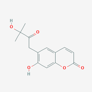 molecular formula C14H14O5 B1235837 Peucedanone 