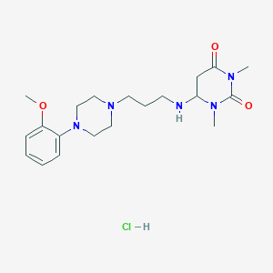 6-[3-[4-(2-Methoxyphenyl)piperazin-1-yl]propylamino]-1,3-dimethyl-1,3-diazinane-2,4-dione;hydrochloride