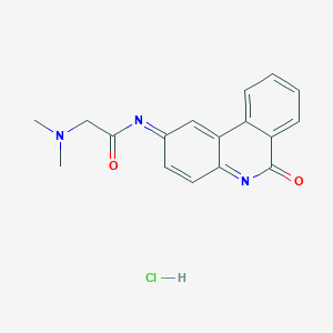 2-(dimethylamino)-N-(6-oxophenanthridin-2-ylidene)acetamide;hydrochloride