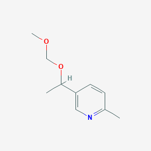 B123584 5-(1-Methoxymethoxyethyl)-2-methylpyridine CAS No. 146062-57-9
