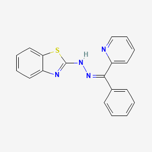 molecular formula C19H14N4S B1235841 N-[(Z)-[phenyl(pyridin-2-yl)methylidene]amino]-1,3-benzothiazol-2-amine 