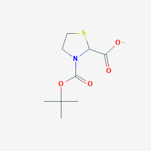 molecular formula C9H14NO4S- B12358417 2,3-Thiazolidinedicarboxylic acid, 3-(1,1-dimethylethyl) ester 