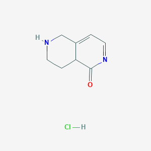 molecular formula C8H11ClN2O B12358423 6,7,8,8a-tetrahydro-5H-2,6-naphthyridin-1-one;hydrochloride 